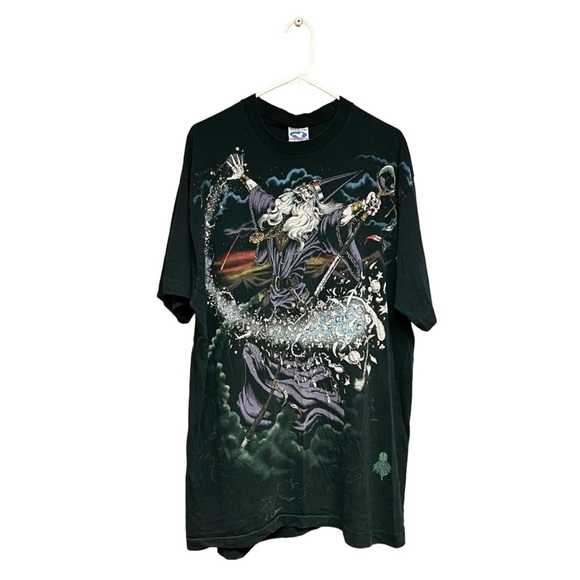 Liquid Blue Other - Vintage Liquid Blue Wizard AOP Graphic Tee Rare 1994
